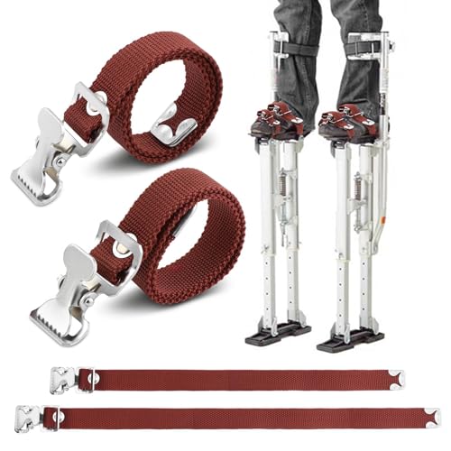 Tookie 4PCS Drywall Stilts Straps, Adjustable Leg Band Straps Drywall Foot Band Straps Kit, Nylon Leg Fixation Strap Replacement Part for Stilts(Size:2 Pairs)