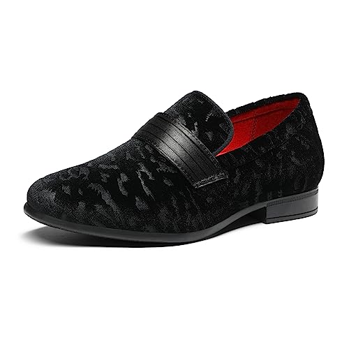 Bruno Marc Boys Dress Shoes Slip-on Loafers Formal Tuxedo Shoes,Size 10 Toddler,Black,SBLS2340K