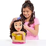 Disney Princess Deluxe 14-inch Belle Styling Head with 12 Hair Styling Accessories, 13-pieces, Kids Toys for Ages 3 Up by Just Play