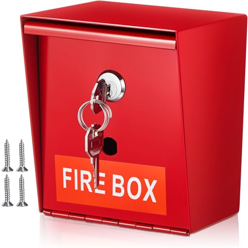 MorningRo 1 Pcs Fire Box Fire Department Lock for Keys Weather Resistant Emergency Box with Keys for Home