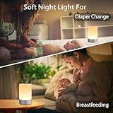 G Keni Nursery Night Light for Baby, Portable LED Touch Night Lamp for Kids and Adult, Breastfeeding, Sleep Aid, USB Rechargeable Nursing Lamp, Bedside Dimmable Warm Night Light, Soft Eye Caring