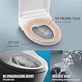 TOTO SW3084#01 WASHLET C5 Electronic Bidet Toilet Seat with PREMIST and EWATER+ Wand Cleaning, Elongated, Cotton White