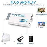 Xahpower 2 in 1 Accessories Bundle Kits for Wii, Wired Infrared Ray Sensor Bar and Wii to hdmi Converter Compatible with Nintendo Wii