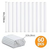 60PCS Humidifier Stick Filter Refill - Mini Humidifier Filter Sticks Air Diffuser Pure Wicks Refill Cotton Filter Sticks Replacement Wicks for Small Portable Humidifier Diffuser in Office Bedroom Home