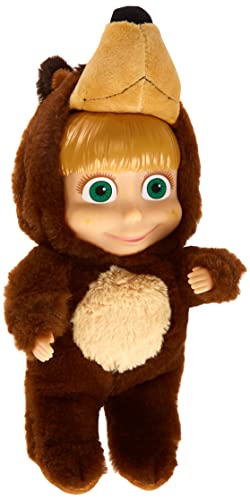 Masha and the Bear 2 in 1 Plush Doll in Bear Costume Toys for Kids, Ages 3+, 9.8 inches, (109301064)