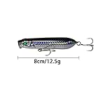 KTGCOZS Pack of 7 Crankbait 8cm/12g Minnow Fishing Lure Hook Tackle Hard Bait Wobbler