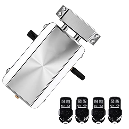 Smart Lock,Geevorks Remote Control Keyless Entry Electronic Lock with 4 Remote Control,Smart Anti-Theft Deadbolt Access Control System for Home Hotel Apartment