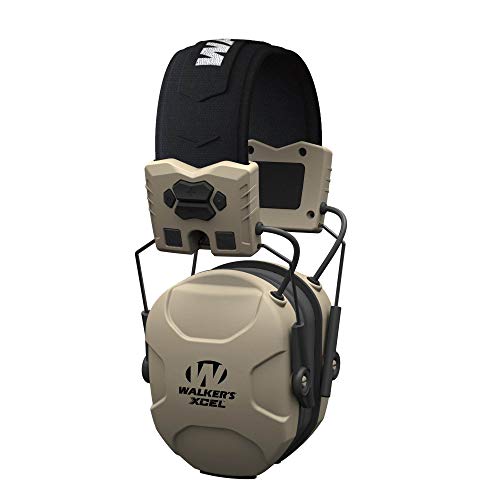 WALKER'S XCEL Digital Electronic Muff-26dB NRR Noise Protection Sound Enhancement Shooting Safety Earmuff, 2 AAA Batteries, XCEL 100, One Size