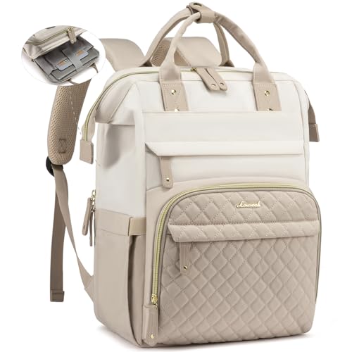 LOVEVOOK Laptop Backpack for Women, 15.6'' Waterproof Nurse Bag Teacher Work Backpack Purse for Women, Travel Computer Backpack for College Office Business Ladies