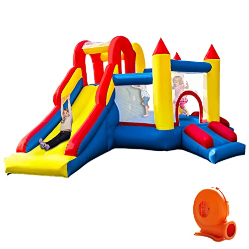 Umbalir InfIatable Bounce House for Kids 3-8 yr, Bouncy House Accommodate 4-6 Kids, Fun and Safe Indoor/Outdoor Play (12.3'Lx10'Wx6.3'H)