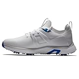 FootJoy Men's Hyperflex Previous Season Style Golf Shoe, White/Blue, 10