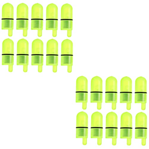 LIOOBO 60 pcs LED Night Fishing Rod Bite Bait Alarm Light with Twin Bells Ring Fishing Bite Alarm Indicator On Fishing Rod Sea Fishing Rod Light Clip Green Fishing Accessories