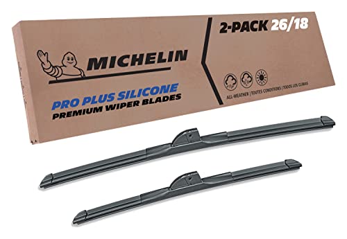 Michelin 40-2618SPBA Pro Plus Silicone Twin Pack 26 & 18 inch Wiper Blade Fits Select Toyota, Honda, Hyundai, Kia, Jeep, Chevrolet, Lexus, Nissan, Mitsubishi, Volkswagen, Model Years (2 Pack)