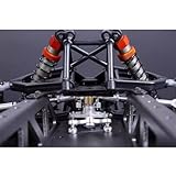 FLMLF Alloy CNC Symmetrical Steering with Equipment Warehouse Kit for 1/5 HPI ROFUN BAHA KM ROVAN Baja 5B 5T 5SC Rc Car Parts (Titanium)