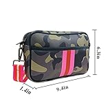 NIDOOT Crossbody Bags For Women,Neoprene Bag,Neoprene Crossbody Bag,Messenger Bag Neoprene Tote Bag, Women Gifts Ideas(Green Camouflage)