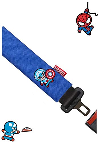 Marble Hero Adult Car Seat Belt Cover, Car Interior, 2P (Blue (Captain America) 2P)