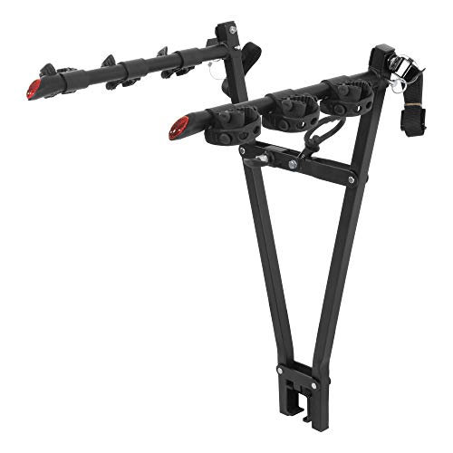 CURT 18013 Clamp-On Trailer Hitch Bike Rack Mount, Fits 2-Inch Shank, 3 Bicycles