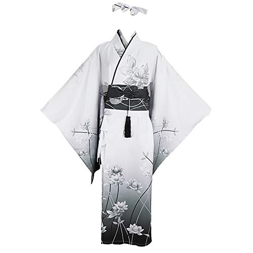 YOMORIO Womens Traditional Japanese Kimono Lolita Anime Cosplay Costume Dress Sexy Lingerie Outfit (M)