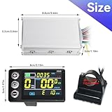 Electric Bicycle LCD Display Meter 36V‑48V Ebike Controller Waterproof LCD Display Panel Brushless Controller Kit for Electric Bicycle Scooter Modification(Colourful)