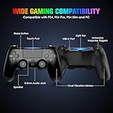 2 Pack Controller with Charging Dock Station for PS4, Wireless Controller Compatible with PS4/Pro/Slim, with LED Charging Dock 2 Controller