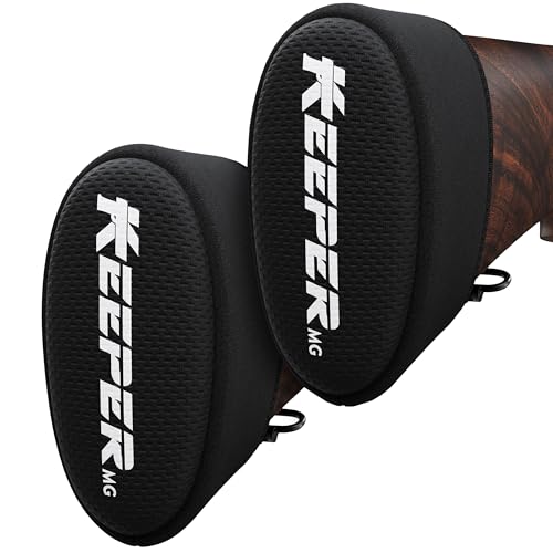KEEPER MG Recoil Pad for Shotgun - Gel, Slip-On Rifle Stock Pads Compatible with Winchester, Remington, Mossberg and Ruger - Gun Shooting and Hunting Accessories﻿, 2 Pack