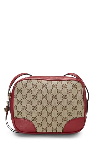 Gucci, Pre-Loved Red Original GG Canvas Bree Crossbody Mini, Red