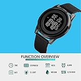 YUINK Mens Watch Ultra-Thin Digital Sports Watch Waterproof Stainless Steel Fashion Wrist Watch for Men Women