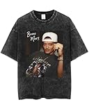 Teenage Men's T-Shirts Bruno Music Retro Mars Neutral Y2K Cotton Drop Shoulder Short Sleeve Couple Hip Hop Boyfriend Gift T Shirt Tops Small Black