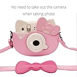 HelloHelio Mini Hello Kitty Instant Camera Case for Fujifilm Instax Cameras, [Exact-Fit] Pink Kitty Bowknot Bag for INS Mini KIT CHEKI Camera (2014-2019) – Pink