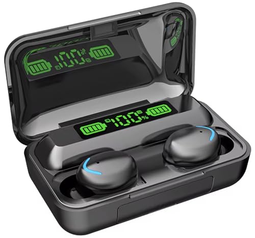 PRO Touch Wireless Earbuds LED Compatible with Samsung Galaxy A11/A51/A71/5G/71s 5G UW IPX4 2,000mah PowerBank 24h Plus Water/Sweatproof/9D Noise Reduction & Quad Mic (Black)