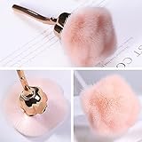 KuAoyoja Nail Art Dust Powder Remover, Pink Rose Soft Brush Acrylic Nail Arts Manicure Dust Cleaner Brush for Nail Trimming Cleaning Makeup Brush Tools (Pink)