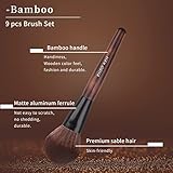 Bamboo Makeup Brushes Set Professional, Sable Makeup Brush Set with Case by Luxury ENZO KEN, Cosmetic Brushes Makeup Set, Make up Brushes Set Professional, Natural Hair Makeup Brush Set Professional.