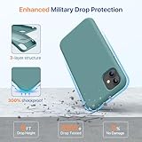 Miracase Designed for iPhone 11 Phone Case, with Screen Protector, Liquid Silicone Gel Rubber Full Body Drop Protection Shockproof Cover Phone Case for iPhone 11 6.1 inch (Midnight Green)