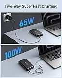 HenHot 100W Power Bank, 30000mAh Laptop Portable Charger USB-C PD Fast Charging Laptop External Battery Pack for Dell,MacBook,HP,Asus,Lenovo,Steam Deck,Switch,iPhone,Galaxy, iPad and More