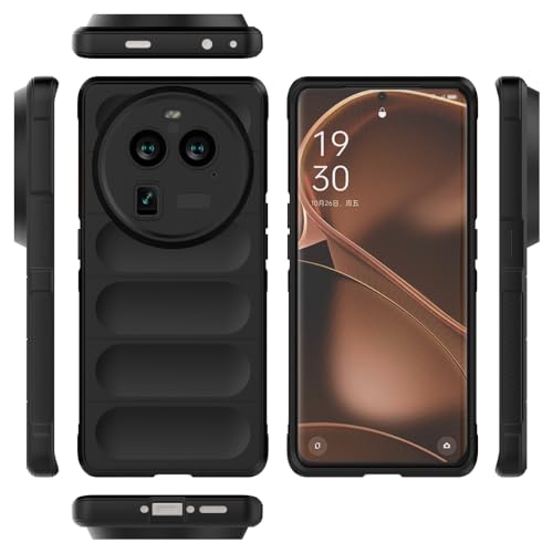Elubugod Compatible with Oppo Find X6 Pro Case Cover,TPU Mobile Phone Soft Compatible with Oppo Find X6 Pro 5G PGEM110 PGEM10 Case Cover Black