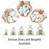 FANTIAN 5 lbs White River Rocks, Polished Pebbles for Indoor Plants, 1-2 inch Decorative White Stones for Plants Vase Aquarium Fish Tank and Outdoor Garden Landscaping Rocks