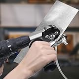 CZS Sheet Metal Cutter Drill Attachment, Electric Drill Shears Attachment Cutter Nibbler, Metal Nibbler Drill Attachment for Cutting Iron, White Sheet, Steel, Copper, Aluminum