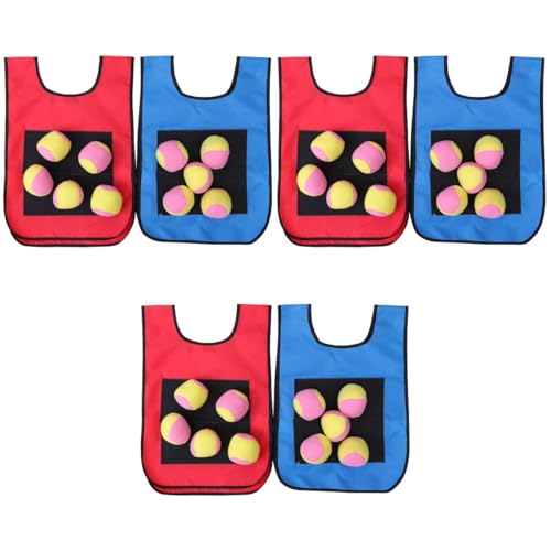 SAFIGLE 36 Pcs Kids Sticky Ball Vest Set for Dodgeball Games, Ball Toss Game Props, Includes Sticky Jersey Vests and Soft Foam Dodgeballs Ball and Catch Game Dodgeball Game Dodgeball Game Vests