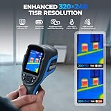 TOPDON TC004 Thermal Imaging Camera, 320 x 240 TISR Resolution, 256 x 192 IR High Resolution, 12-Hour Battery Life Handheld Infrared Camera with PC Analysis and Video Recording Supported, 16GB SD Card