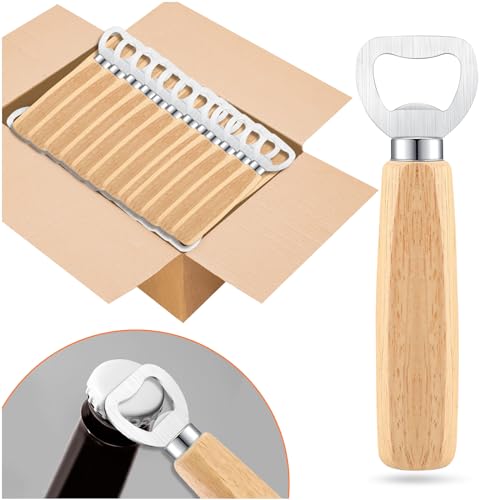 96 Pack Bottle openers Beer Opener with Wooden Handle for engraving Cider Wine Bottle Opener Party Wedding Gifts
