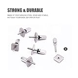 6 Pieces Surfboard Fin Screws, No Tool Stainless Steel Thumb Fin Screw for SUP Surf Longboard Paddleboard and BoardWorks SUP Center Fin Adapters Surfing Accessories