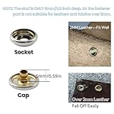 SUNOR Canvas Snap Kit Heavy Duty Screw Snap Fastener 65 Sets Metal Screws Snaps Brass Boat Canvas Snaps with Tools for Boat Cover， Furniture，Canvas, Tarps, Tents, Awnings