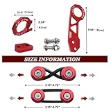 VenxyKod Rear Tow Towing Hook JDM for Universal Car Auto Trailer Ring, Bumper Quick Release Front Rear Bumper Fasteners Aluminum Racing Trailer Hook(Good Luck, Red)