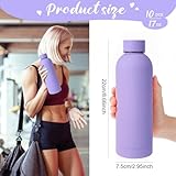 Bokon 10 Pcs Stainless Steel Water Bottle Bulk Double Layer Vacuum 17 oz Small Mouth Sport Insulated Metal Valentine's Counselor Gifts Reusable Flask Leakproof Lid for Cyclist Runner(Lavender Purple)