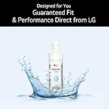 LG LT1000P2 6-Month / 200 Gallon Refrigerator Replacement Water Filter, Reduces Chlorine, 2 Count (Pack of 1), White.