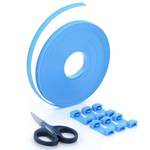 Zip Ties,Nylon Cable Ties For Binding Baggage Cargo,Ultra Long 8 Meters Cable Roll With Connectors - With Scissors - 1 Pcs/Pack