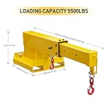 Garvee Forklift Jib Crane, Adjustable Forklift Mobile Crane Manual Telescopes 83"-149", 2.5T Capacity, Flexible Adjustment Holes, Ideal for Warehouse, Factories, Construction(6000 Lbs Lift Capacity)