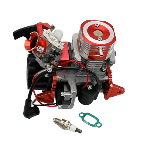 FLMLF CNC 29CC RC Boats (in-line) Engine Fit for Zenoah CY RCMK Marine QJ Gas Engine G290 PUM Parts (Red)