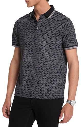 Michael Kors Men's Greenwich Polo, Black Signature