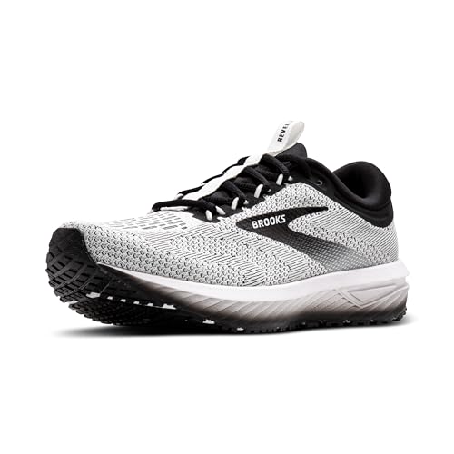 Brooks Men’s Revel 7 Neutral Running Shoe - White/Black - 9 Medium